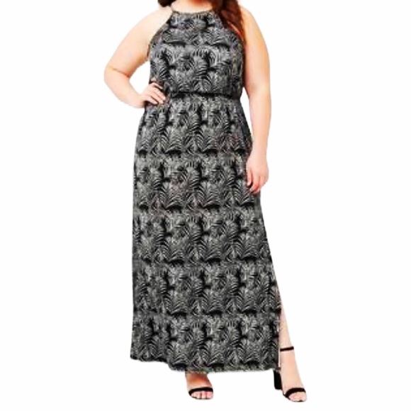 open leg maxi dress